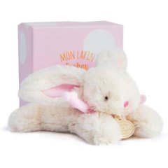 М'яка іграшка Doudou Bonbon Кролик рожевий в коробці 16 см DC3375