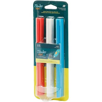 Набор стержней для 3D-ручки 3Doodler Start МИКС (75 шт: красный, белый, синий) 3DS-ECO-MIX1-75