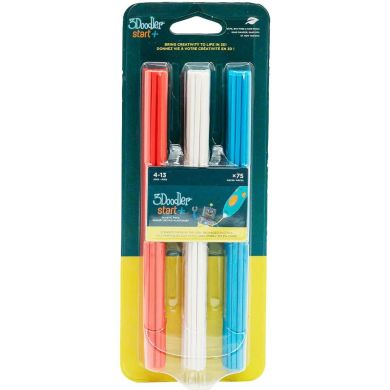 Набір стрижнів для 3D-ручки 3Doodler Start МІКС (75 шт: червоний, білий, синій) 3DS-ECO-MIX1-75