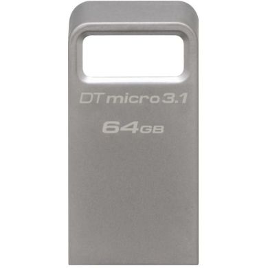 Накопитель Kingston 64GB USB 3.2 Type-A Gen1 DT Micro R200MB/s Metal DTMC3G2/64GB