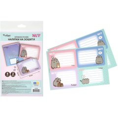 Наліпки на зошити Yes Pusheen, 8 шт/уп 955505