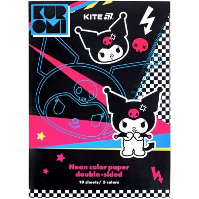 Папір кольоровий неон. (10 аркушів/5 кольорів), A4 Hello Kitty-2 HK24-252-2