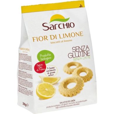 Печиво лимонне «Sarchio» 200 г без глютену 8003712007932