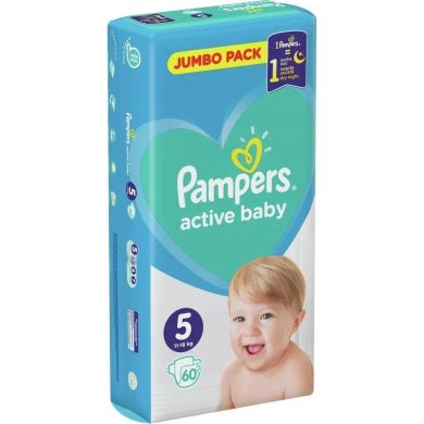 Подгузники Pampers Active Baby, размер 5, 11-16 кг, 60 шт 81709317, 60