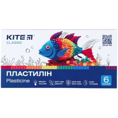 Пластилин, 6 цветов, 120 г. Kite K-081