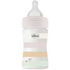 Пляшка пластикова Well-Being 150мл соска силіконова від 0 місяців повільний потік (дівчинка) 28611.11, Рожевий
