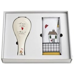 Подарочный набор Le Casette: кухонное полотенце и подставка для ложки Желтый Egan 8052278332576