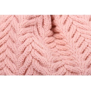 Шапка дитяча-біні Talvio з пампоном зі штучного хутра рожева 56/58 538103