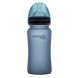 Стеклянная детская термочувствительная бутылочка Everyday Baby 240мл с силиконовой защитой 10225, Фиолетовый