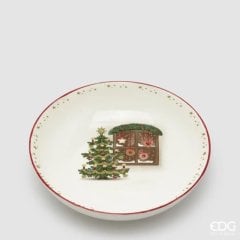 Тарелка xmas елка глубокая, в.4,3 д.20см EDG 7800268A774