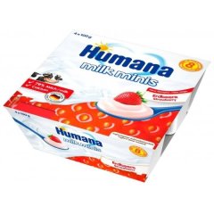 Йогурт Humana Baby Milchdessert Erdbeerе Полуниця 4х100 г 78442 4031244784421