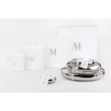 Ароматическая свеча M-Chic, металлическая, серебряная S J-LINE 16138
