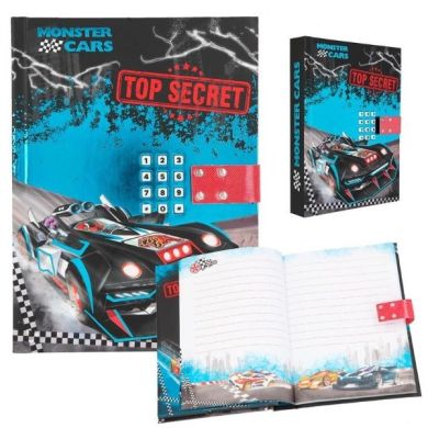 Блокнот-щоденник Monster Cars на кодовому замку зі звуковими ефектами 410949
