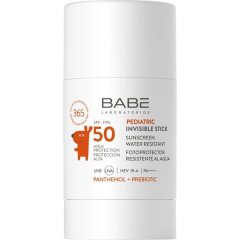 Детский солнцезащитный невидимый сток BABE Laboratorios Pediatric Invisible Stiск SPF 50 С пантенолом и пребиотиком 30 г 8436571632531