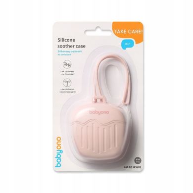 Футляр для пустышки силиконовый (розовый) Babyono 1656/02