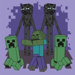 Картина по номерам SANTI Майнкрафт. Эндермены, 25*25см Santi 955476