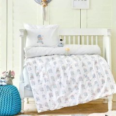 Комплект дитячої постільної білизни Karaca Home Funny Bears Білий 200.16.01.0220, дитячий