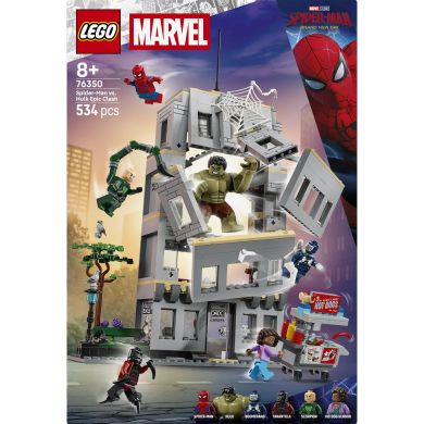 Конструктор Эпическая схватка Человека-Паука против Халка Lego Super Heroes Marvel 76350