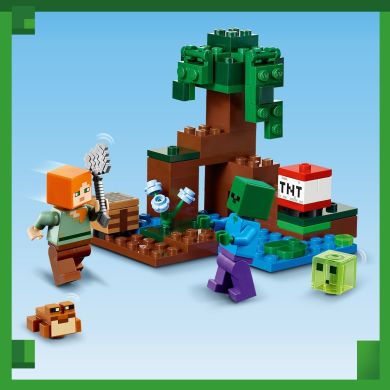 Конструктор LEGO Minecraft Приключения на болоте 65 деталей 21240