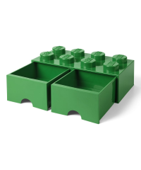 Восьмиточковий зелений контейнер з висувними ящиками для зберігання Х8 Lego 40061734