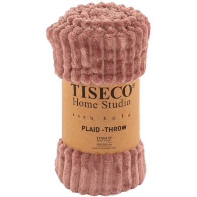 Одеяло микрофланель RIBBL, 130x160см, розовое Tiseco 3465RUSSET