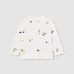 Лонгслив с рисунком-роботом Mayoral 80 Молочный 2041