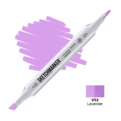 Маркер Sketchmarker 2 пера: тонке і долото Lavender SM-V053