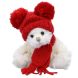 М'яка іграшка Bukowski (Буковскі) Ведмедик Джуліан в червоній шапці 15 см 7340031308687