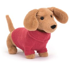 М'яка іграшка Jellycat (Джеллі кет) Щеня у рожевому светрі S3SDP