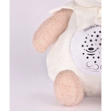 Мягкая игрушка-музыкальный ночник Мишка розовый, 18 см DouDou DC4582