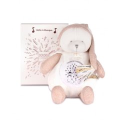 М'яка іграшка-музичний нічник Ведмедик рожевий, 18 см DouDou DC4582