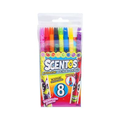 Набір ароматних воскових олівців для малювання Scentos Веселка 8 кольорів 41102