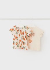 Набор футболок для девочки короткий рукав 2шт 4H, р.74 Оранжевый Mayoral 1008
