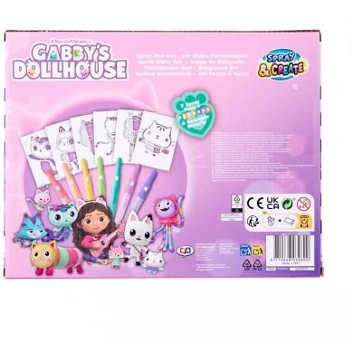 Набор GABBY'S DOLLHOUSE Спрей-ручки с трафаретами GD23364