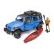 Набор игрушечных автомобилей Jeep Wrangler Rubicon Unlimited с каяком и фигуркой Bruder 02529