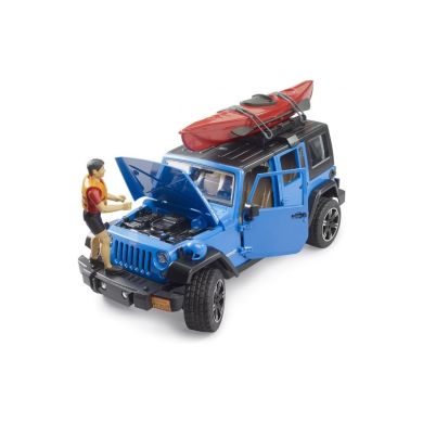 Набір іграшковий Автомобіль Jeep Wrangler Rubicon Unlimited з каяком та фігуркою Bruder 02529