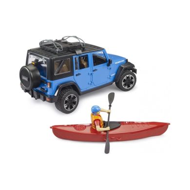Набір іграшковий Автомобіль Jeep Wrangler Rubicon Unlimited з каяком та фігуркою Bruder 02529
