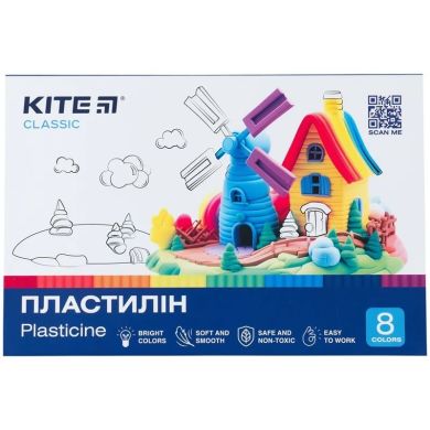 Пластилин, 8 цветов, 160 г. Kite K-082