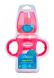 Пляшка-поїльник з широкою шийкою Dr. Brown’s із силіконовими ручками 6+ місяців 270 мл рожева WB91002-P3, Рожевий