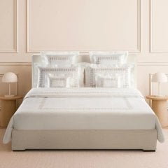 Постіль QENA (простирадло 280*260, підковдра 240*220, наволочка 50*80) WHITE E GRIGIO Biancoperla Білий