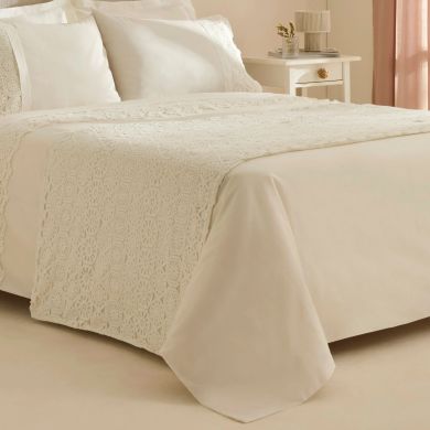 Постільна білизна Karaca Home Belinda, білий (простирадло 240x260, підковдра 200x220, 4 наволочки 50x70, ранер 80x240) 1000020658002