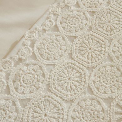 Постільна білизна Karaca Home Belinda, білий (простирадло 240x260, підковдра 200x220, 4 наволочки 50x70, ранер 80x240) 1000020658002
