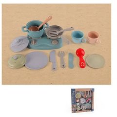 Посуда плита, кастрюля, сковорода, чашки, кухонный набор, кор., 37-39-7 см. ББ HG-554