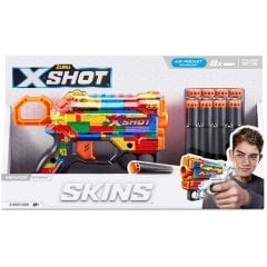 Быстрострельный бластер Skins Menace Striper (8 патронов), 36515N X-Shot 36515N