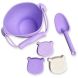 Силиконовый пляжный набор с ведром, лопатой и 3 формами Леопард Лиловый Swim Essentials 2023SE1394