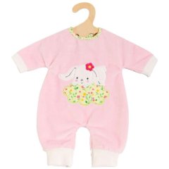 Велюровый комбинезон Кролик Лу, розовый, на игрушку высотой 28-35 см Heless 1381
