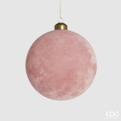 Елочная игрушка шар розовый велюровый EDG D12 681573,5