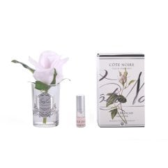 Аромат для помещения бутон Розы French pink в прозрачном стакане с фетилем Cote noire GMR46