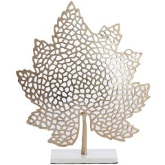 Декоративна фігурка на підставці 22x8x30 см LEAF золота/білий мармур Light&Living 7487885