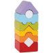 Дерев'яна пірамідка Cubika Башня LD-12 8 деталей 15009, Різнокольоровий